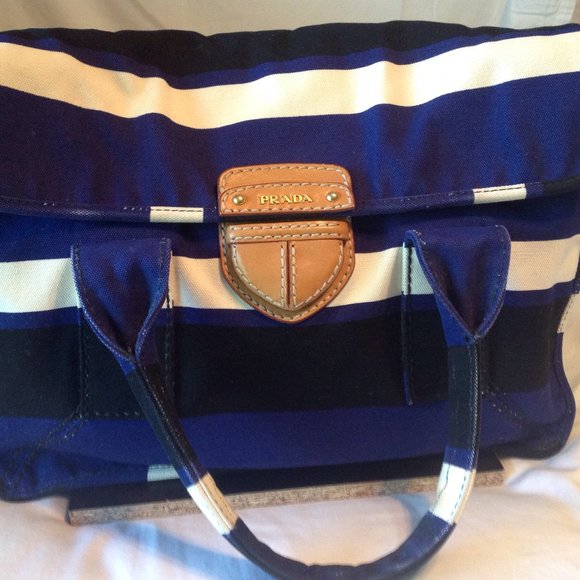prada striped bag